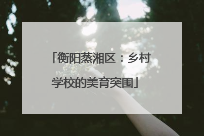 衡阳蒸湘区：乡村学校的美育突围